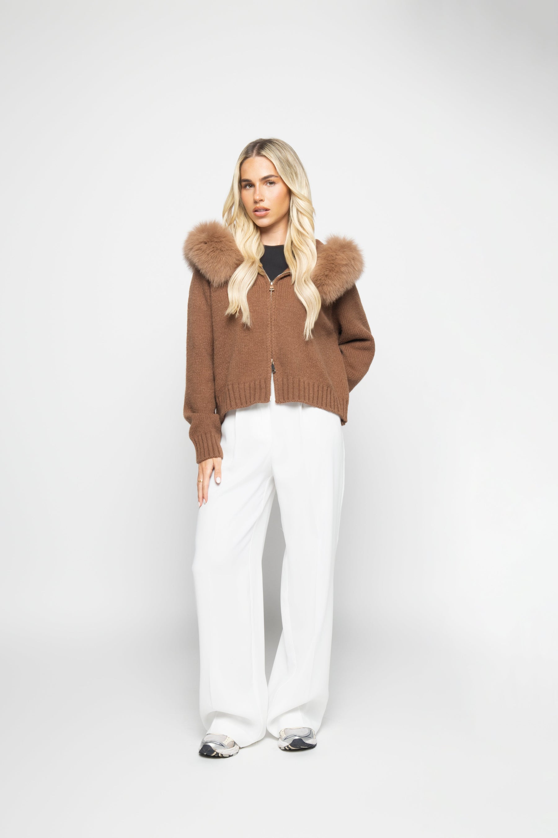 Cardigan Aveludado - Areia