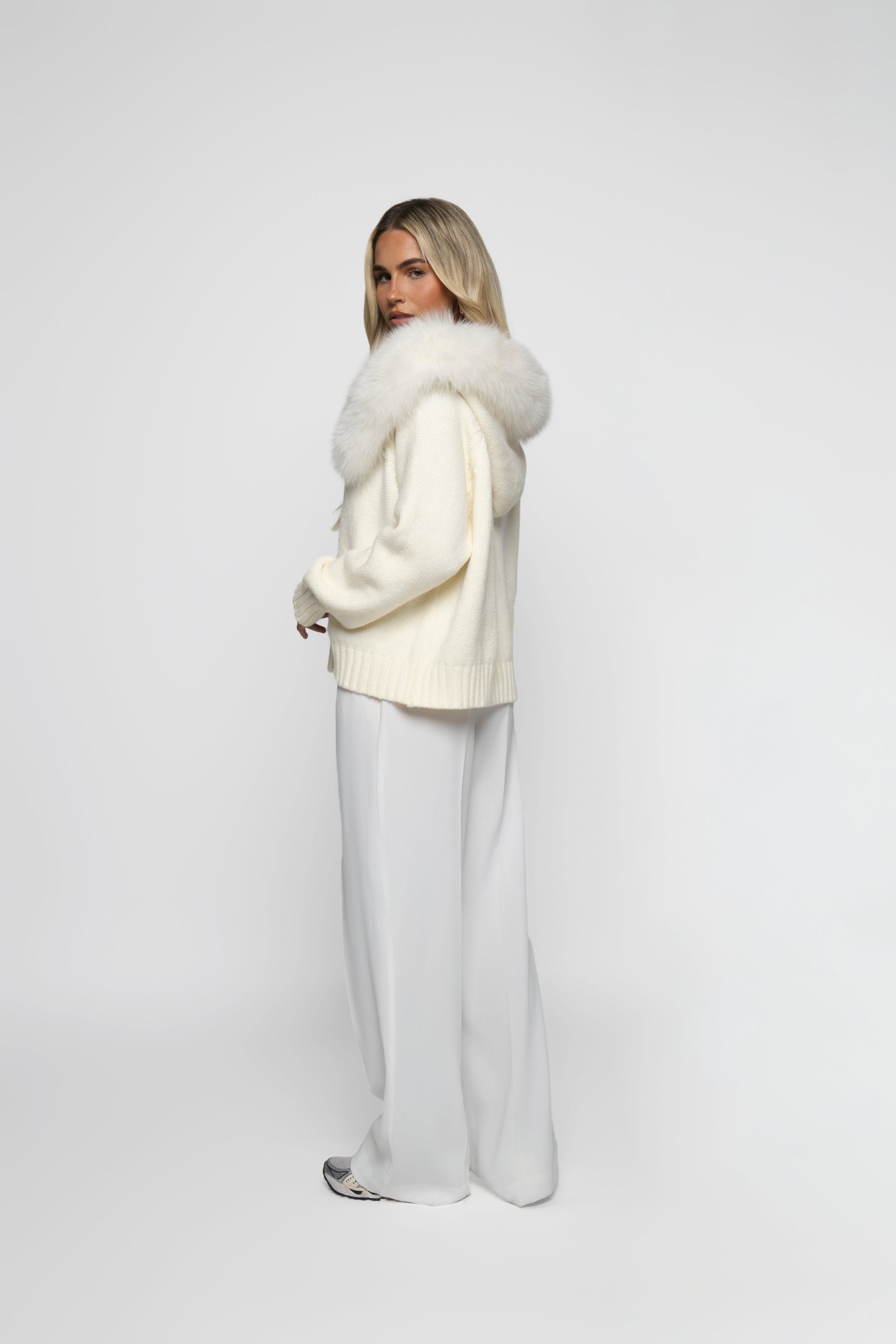 Cardigan Aveludado - Branco