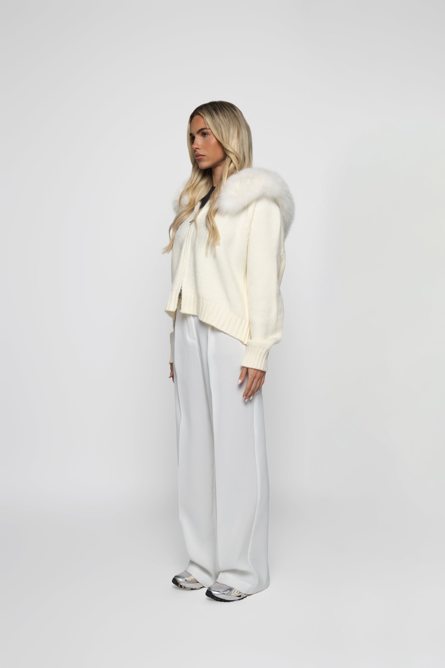 Cardigan Aveludado - Branco