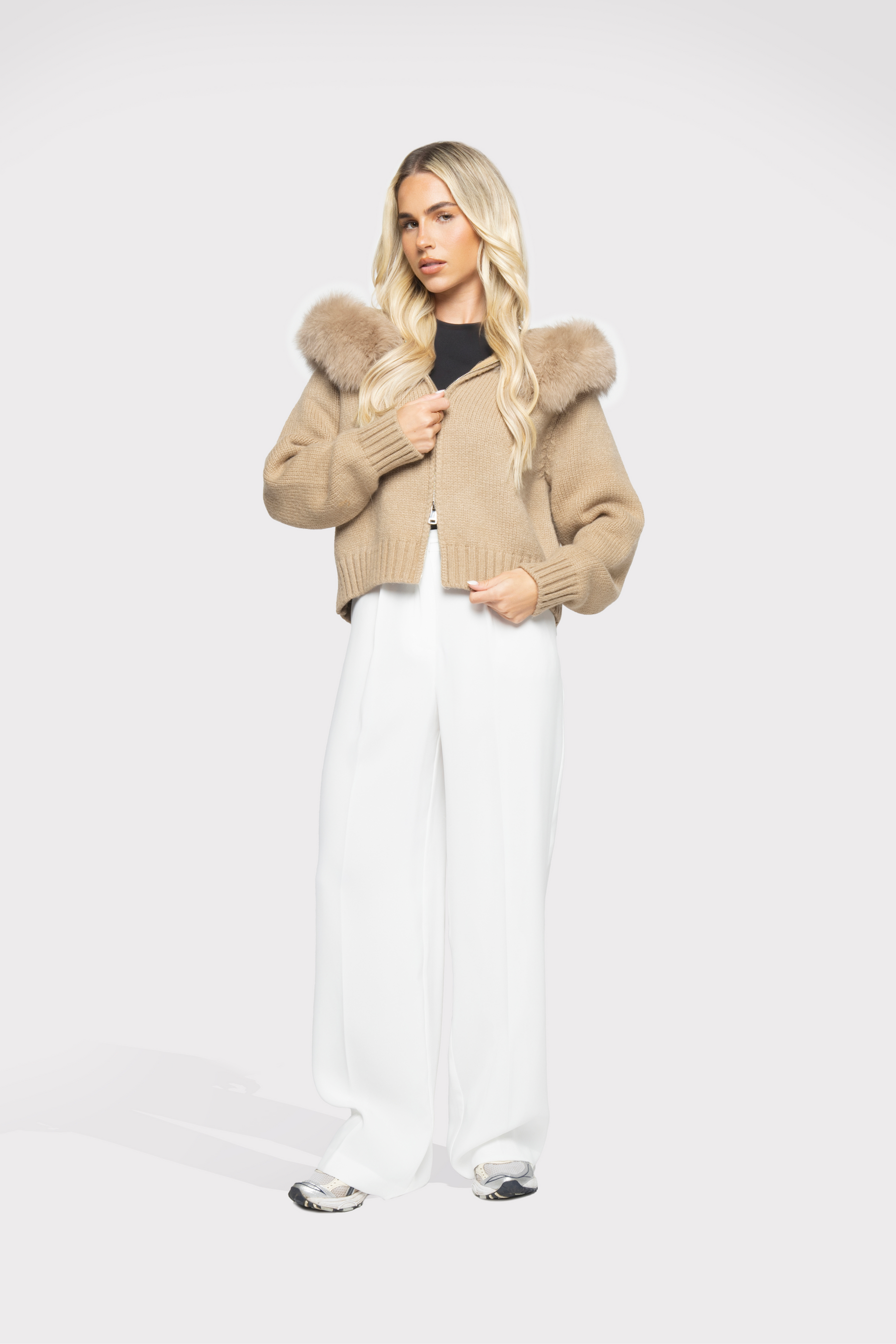 Cardigan Aveludado - Off-white