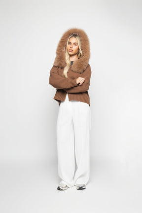Cardigan Aveludado - Areia