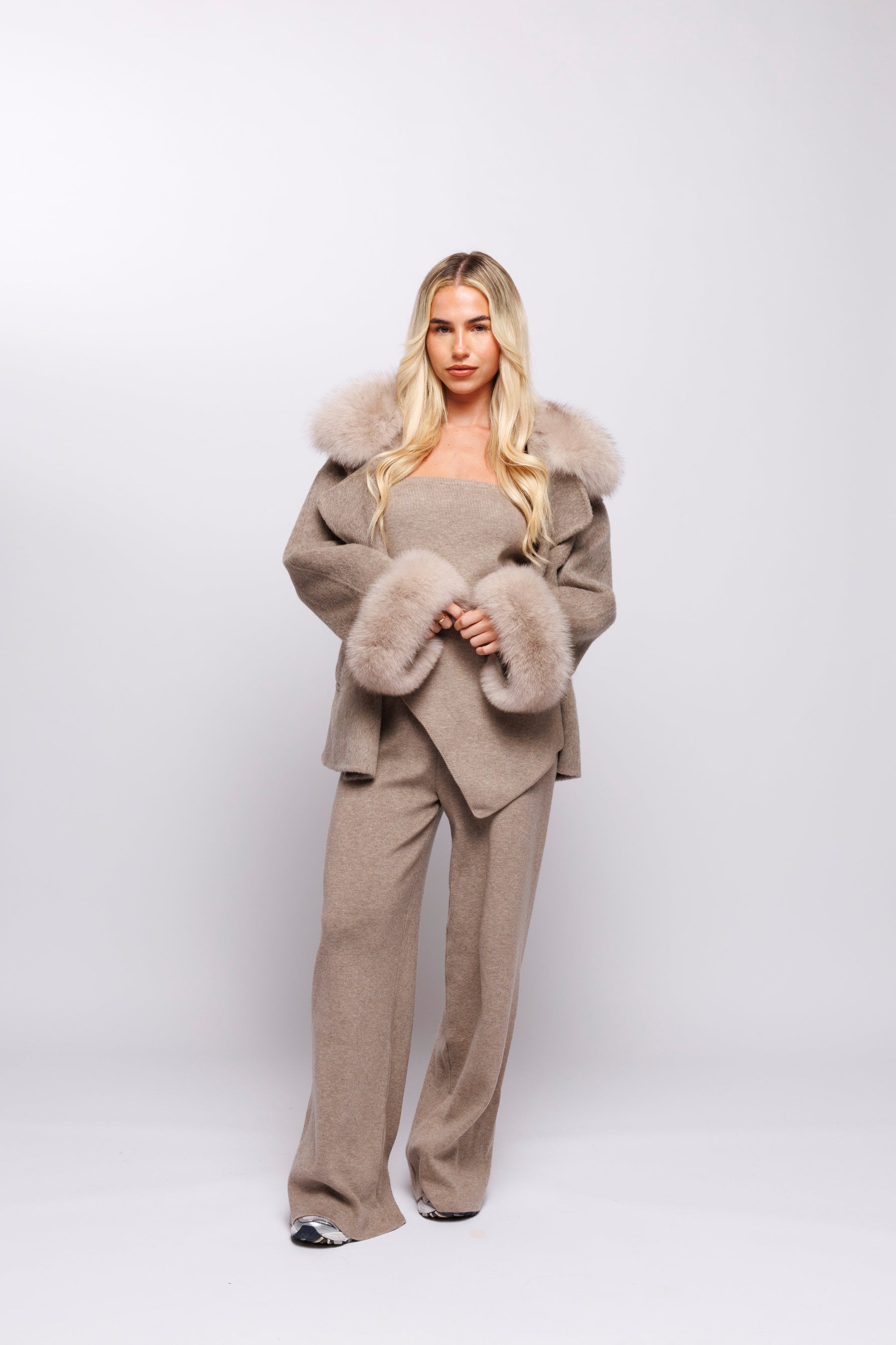 Blazer Faca Aveludado - Areia